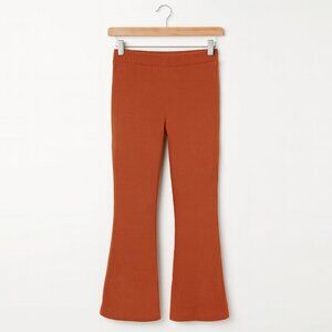 AERIE | Copper Brown Waffle Knit Flare Pants – Women’s Large